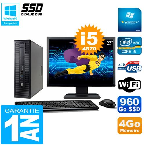 Acheter Pc hp elitedesk 800 g1 sff ecran 22' core i5-4570 4go disque 960 go ssd wifi w7 État correct - 349,00 € Pc hp elitedesk 800 g1 sff ecran 22' core i5-4570 4go disque 960 go ssd wifi w7 État correct - Hewlett-Packard reconditionné disponible sur Fnac