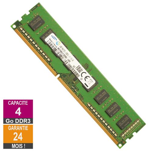 Barrette Mémoire 4Go RAM DDR3 Samsung M378B5173DB0-CK0 DIMM PC3-12800U État correct - Samsung reconditionné disponible sur Fnac