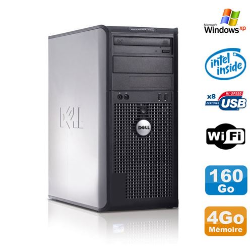 Acheter Pc tour dell optiplex 360 mt intel e7400 2.8ghz 4go disque 160go dvd wifi win xp État correct - 139,00 € Pc tour dell optiplex 360 mt intel e7400 2.8ghz 4go disque 160go dvd wifi win xp État correct - Dell reconditionné disponible sur Fnac