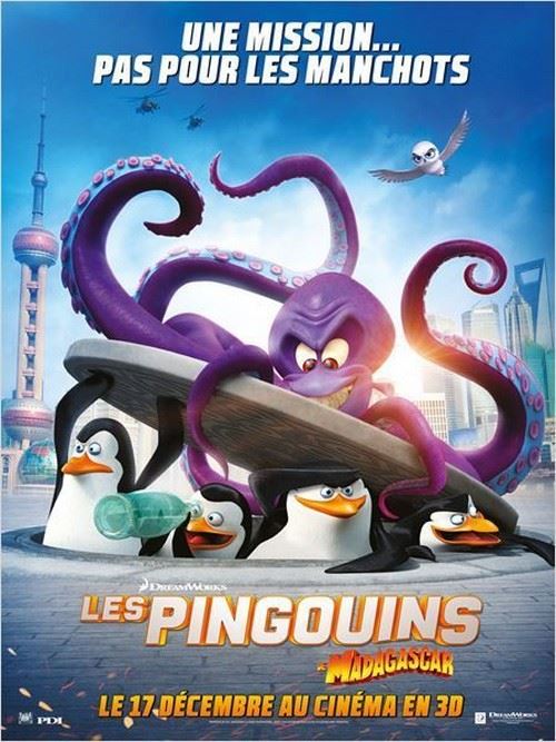Les Pingouins de Madagascar - 120x160 cm - AFFICHE / POSTER État correct - N/A reconditionné disponible sur Fnac