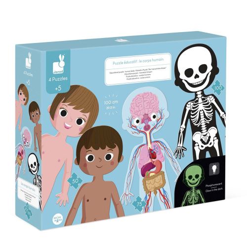 Jeu de réflexion Janod 4 puzzles éducatifs Le corps humain État correct - Janod reconditionné disponible sur Fnac