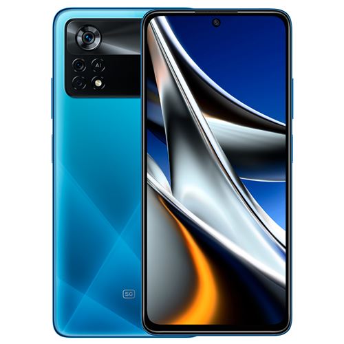 Xiaomi POCO X4 Pro 5G - 5G smartphone - double SIM - RAM 6 Go / Mémoire interne 128 Go - microSD slot - écran OEL - 6.67"" - 2400 x 1080 pixels (120 Hz) - 3 x caméras arrière 108 MP, 8 MP, 2 MP - front camera 16 MP - bleu laser État correct - N/A reconditionné disponible sur Fnac