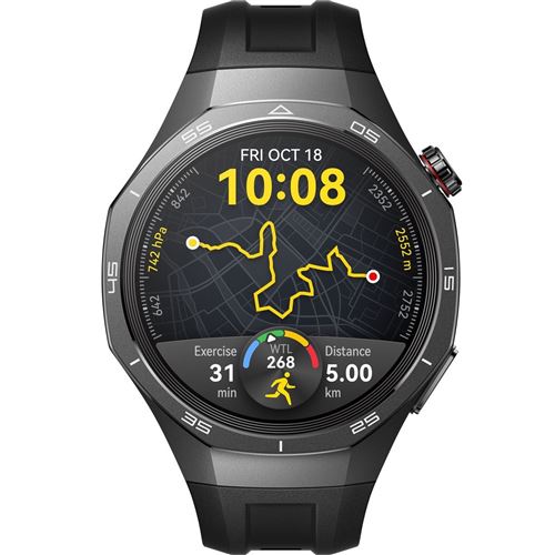 Montre connectée Huawei Watch GT 5 Pro 46 mm titane avec bracelet en fluoroélastomère Noir État correct - Huawei reconditionné disponible sur Fnac