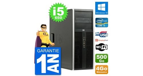 Pc tour hp 8100 elite intel core i5-650 ram 4go disque dur 500go windows 10 wifi État correct - N/A reconditionné disponible sur Fnac