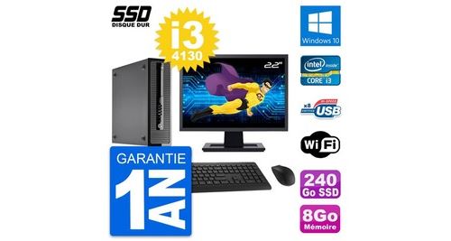 Acheter Pc hp prodesk 400 g1 sff ecran 22"" i3-4130 ram 8go ssd 240go windows 10 wifi État correct - 259,00 € Pc hp prodesk 400 g1 sff ecran 22"" i3-4130 ram 8go ssd 240go windows 10 wifi État correct - N/A reconditionné disponible sur Fnac