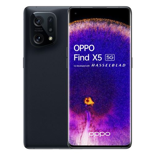 OPPO Find X5 16,6 cm (6.55"") Double SIM Android 12 5G USB Type-C 8 Go 256 Go 4800 mAh Noir État correct - N/A reconditionné disponible sur Fnac
