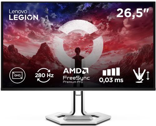 Ecran PC Gaming Lenovo Legion Pro 27Q-10 26,5"" 280 Hz QHD Noir corbeau État correct - Lenovo reconditionné disponible sur Fnac