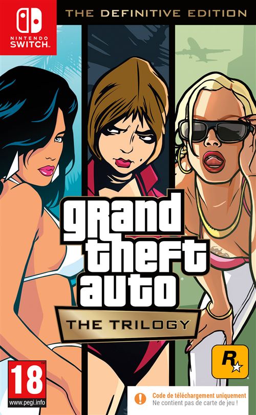 Grand Theft Auto: The Trilogy - The Definitive Edition Code in a box Nintendo Switch État correct - Take-Two Interactive reconditionné disponible sur Fnac