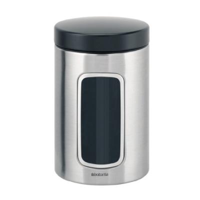 brabantia window canister, 1.4 litre, matt steel fingerprint proof État correct - Brabantia reconditionné disponible sur Fnac