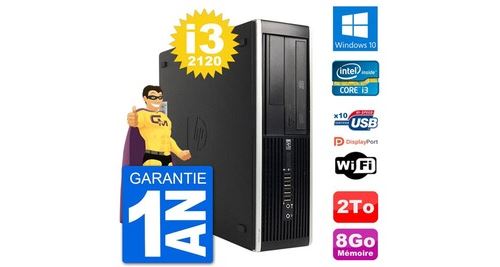 Pc hp compaq 6200 pro sff intel i3-2120 ram 8go disque dur 2to windows 10 wifi État correct - N/A reconditionné disponible sur Fnac