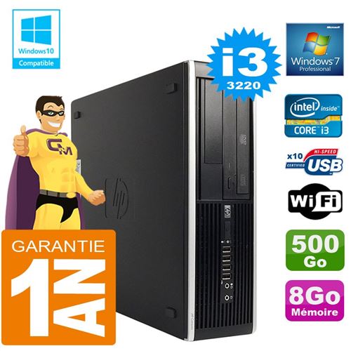 Pc hp compaq 8300 sff core i3-3220 ram 8go disque 500 go graveur dvd wifi w7 État correct - Hewlett-Packard reconditionné disponible sur Fnac
