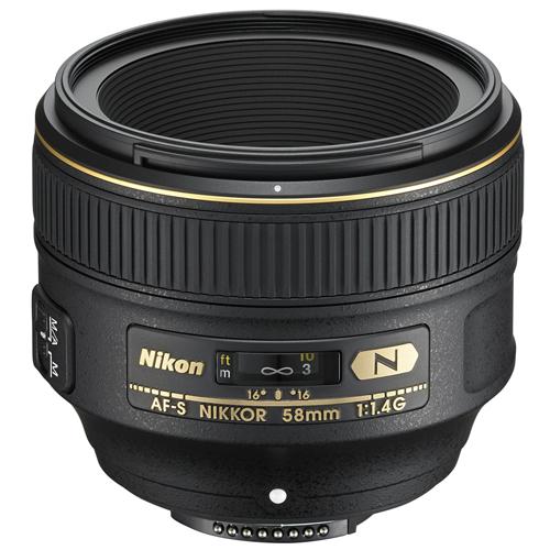 Objectif reflex Nikon AF-S 58mm f/1,4 G Noir État correct - Nikon reconditionné disponible sur Fnac