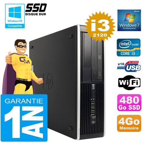 Acheter Pc hp compaq 8300 sff core i3-2120 ram 4go disque 480 go ssd graveur dvd wifi w7 État correct - 169,00 € Pc hp compaq 8300 sff core i3-2120 ram 4go disque 480 go ssd graveur dvd wifi w7 État correct - Hewlett-Packard reconditionné disponible sur Fnac