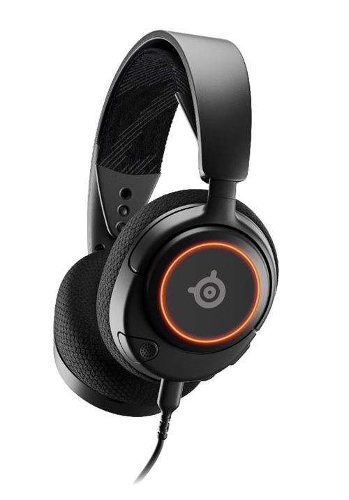 Casque- Micro Gaming filaire SteelSeries Arctis Nova 3 Noir et orange État correct - SteelSeries reconditionné disponible sur Fnac