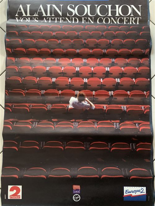 Alain SOUCHON - Vous Attend en Concert - 80x120cm - Affiche État correct - N/A reconditionné disponible sur Fnac
