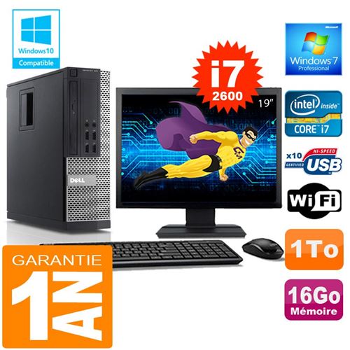 Acheter Pc dell 990 sff core i7-2600 ram 16go disque 1 to wifi w7 ecran 19' État correct - 349,00 € Pc dell 990 sff core i7-2600 ram 16go disque 1 to wifi w7 ecran 19' État correct - Dell reconditionné disponible sur Fnac
