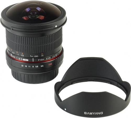 Objectif reflex Samyang Fisheye 8 mm f/3,5 UMC CSII NIKON AE État correct - Samyang reconditionné disponible sur Fnac