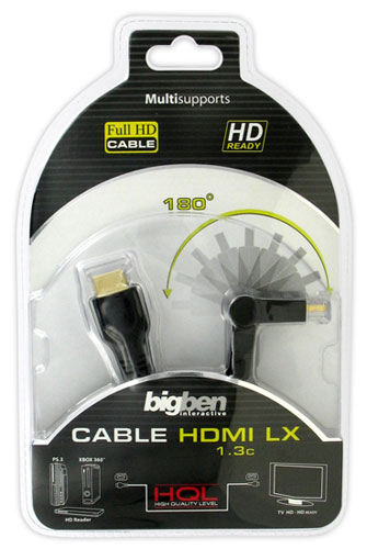Acheter Câble HDMI angle droit 2m pour PS3 et Xbox 360 Big Ben État correct - 43,40 € Câble HDMI angle droit 2m pour PS3 et Xbox 360 Big Ben État correct - Bigben Interactive reconditionné disponible sur Fnac