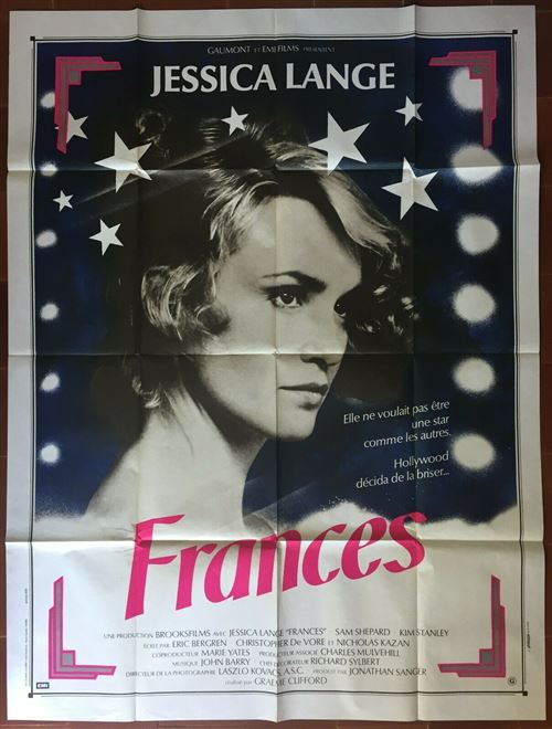 Acheter Affiche de Cinéma Originale - Frances - 1982 - Jessica Lange, Sam Shepard - 120x160cm État correct - 17,99 € Affiche de Cinéma Originale - Frances - 1982 - Jessica Lange, Sam Shepard - 120x160cm État correct - N/A reconditionné disponible sur Fnac