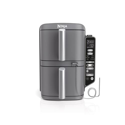 Air Fryer avec Thermosonde Ninja Double Stack XL SL451EU 9,5 L Gris État correct - Ninja reconditionné disponible sur Fnac