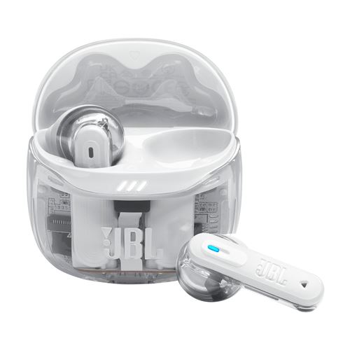 Ecouteurs sans fil JBL Tune Flex 2 Ghost Edition Bluetooth avec réduction active du bruit Blanc fantôme État correct - JBL reconditionné disponible sur Fnac