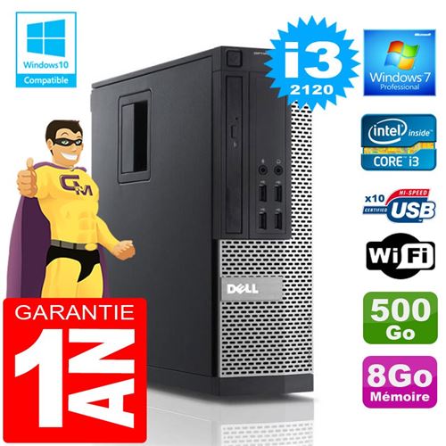 Pc dell 990 sff core i3-2120 ram 8go disque 500 go wifi w7 État correct - Dell reconditionné disponible sur Fnac