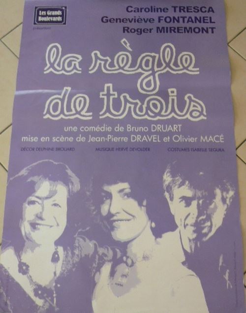 La Règle de Trois - 80x120 cm - AFFICHE / POSTER État correct - N/A reconditionné disponible sur Fnac
