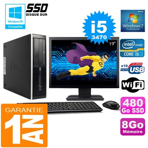 Acheter Pc hp compaq 8300 sff core i5-3470 ram 8go disque 480 go ssd wifi w7 ecran 19' État correct - 269,00 € Pc hp compaq 8300 sff core i5-3470 ram 8go disque 480 go ssd wifi w7 ecran 19' État correct - Hewlett-Packard reconditionné disponible sur Fnac