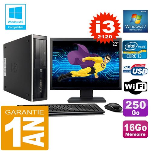 Acheter Pc hp compaq 8300 sff core i3-2120 ram 16go disque 250 go wifi w7 ecran 22' État correct - 229,00 € Pc hp compaq 8300 sff core i3-2120 ram 16go disque 250 go wifi w7 ecran 22' État correct - Hewlett-Packard reconditionné disponible sur Fnac