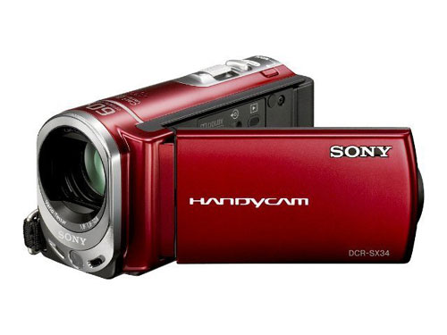 Sony Handycam DCR-SX34E - Caméscope - 800 KP - 60x zoom optique - Carl Zeiss - flash 4 Go - carte Flash - rouge État correct - Sony reconditionné disponible sur Fnac