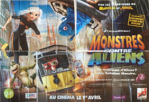Monstres Contre Aliens AFFICHE CINEMA ORIGINALE État correct - N/A reconditionné disponible sur Fnac