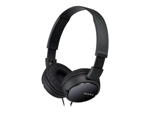 Sony MDR-ZX110NA - Écouteurs avec micro - circum-aural - filaire - Suppresseur de bruit actif - jack 3,5mm - noir État correct - Sony reconditionné disponible sur Fnac