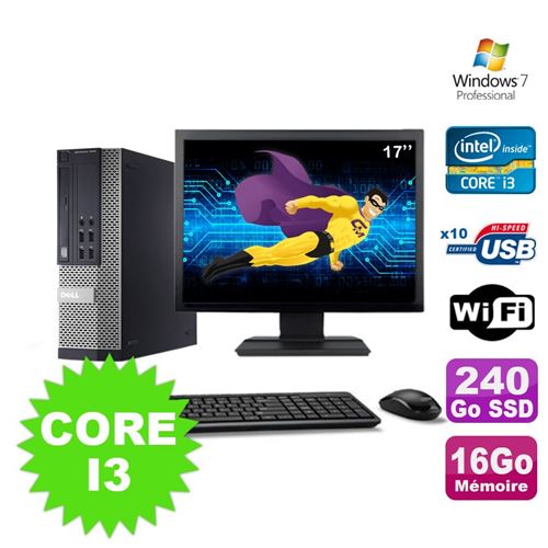 Acheter Pc dell optiplex 990 sff i3-2120 3.3ghz 16go 240go ssd dvd wifi w7 ecran 17' État correct - 219,00 € Pc dell optiplex 990 sff i3-2120 3.3ghz 16go 240go ssd dvd wifi w7 ecran 17' État correct - Dell reconditionné disponible sur Fnac