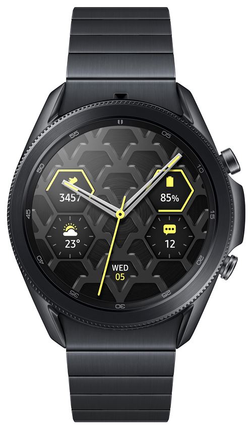 Samsung Galaxy Watch 3 - Titanium - 45 mm - gris titane - montre intelligente avec bracelet de lien - affichage 1.4"" - 8 Go - Wi-Fi, NFC, Bluetooth - 43 g - État correct Samsung sur Fnac