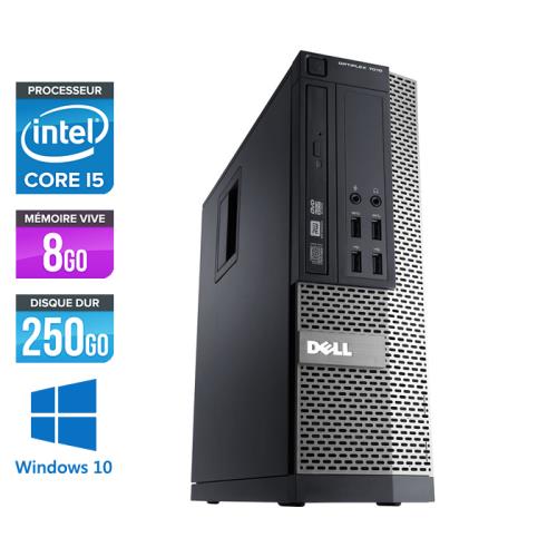 Pc Dell Optiplex 790 SFF - Noir - Intel Core i5-2400 / 3.10 GHz - RAM 8 Go - HDD 250 Go - DVD - Gigabit Ethernet - Windows 10 Professionnel État correct - Dell reconditionné disponible sur Fnac