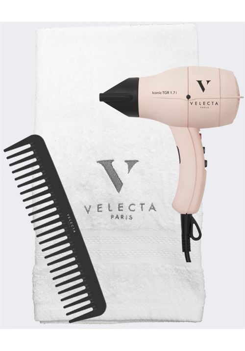 COFFRET Détente : sèche-cheveux ICONIC TGR 1.7i + peigne + serviette brodée État correct - N/A reconditionné disponible sur Fnac