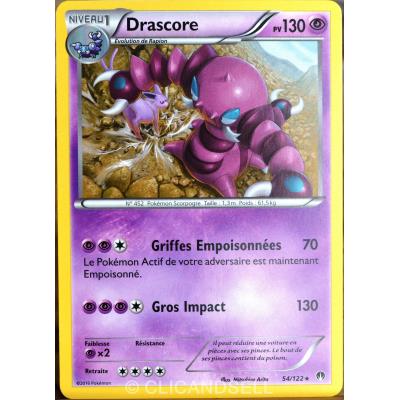 carte Pokémon 54/122 Drascore 130 PV XY - Rupture Turbo NEUF FR État correct - Pokémon reconditionné disponible sur Fnac
