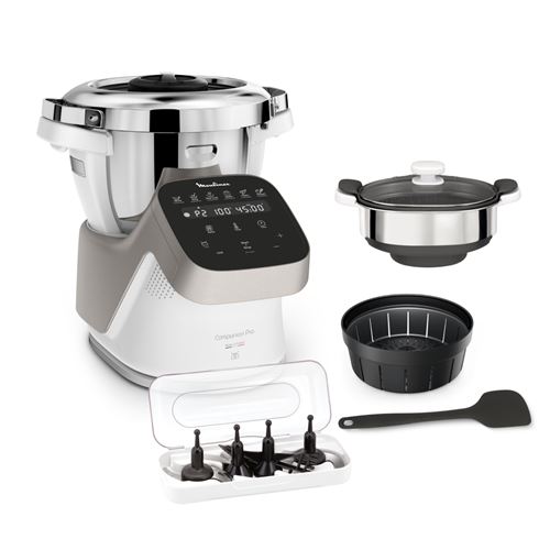 Robot cuiseur Moulinex Companion Pro avec Cuiseur vapeur YY5286FG 1550 W Argent