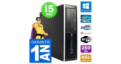 Pc hp 8100 elite sff intel core i5-650 ram 4go disque dur 250go windows 10 wifi État correct - N/A reconditionné disponible sur Fnac