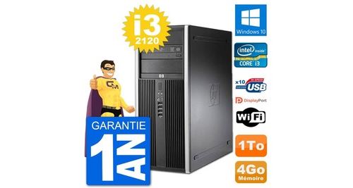 Pc tour hp 8200 intel core i3-2120 ram 4go disque dur 1to windows 10 wifi État correct - N/A reconditionné disponible sur Fnac