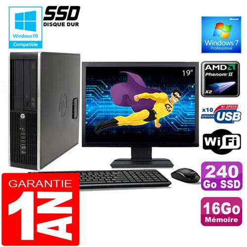 Acheter Pc hp compaq 6005 pro sff amd phenom ii ram 16go disque 240go ssd wifi ecran 19' État correct - 309,00 € Pc hp compaq 6005 pro sff amd phenom ii ram 16go disque 240go ssd wifi ecran 19' État correct - Hewlett-Packard reconditionné disponible sur Fnac