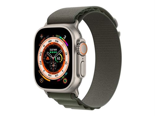 Apple Watch Ultra - 49 mm - titane - montre intelligente avec Boucle Alpine - textile - vert - taille du bracelet : M - 32 Go - Wi-Fi, LTE, UWB, Bluetooth - 4G - 61.3 g État correct - N/A reconditionné disponible sur Fnac