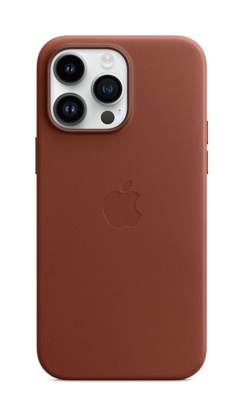 Coque en cuir avec MagSafe pour Apple iPhone 14 Pro Max Terre de Sienne