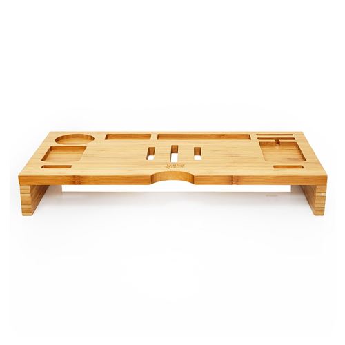 Porte-moniteur - Blumfeldt Bambuswald -Compartiments de rangement - 60x8,5x30 cm - En bambou État correct - N/A reconditionné disponible sur Fnac