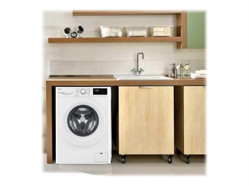 LG F92N23WH - Machine à laver - largeur : 60 cm - profondeur : 56.5 cm - hauteur : 85 cm - chargement frontal - 59 litres - 9 kg - 1200 tours/min - blanc État correct - LG reconditionné disponible sur Fnac
