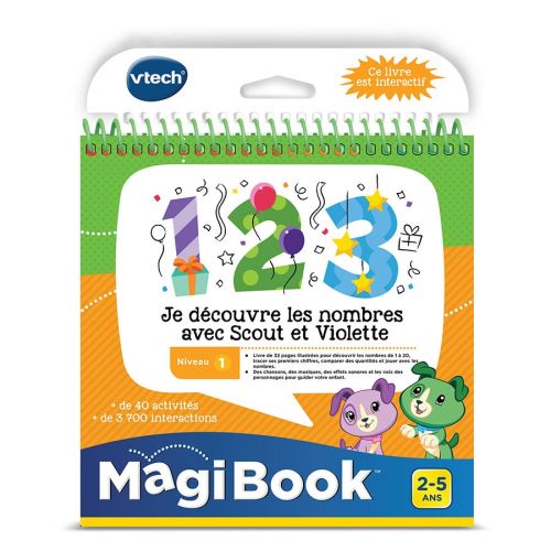 Tablette éducative Vtech Magibook 1, 2, 3 Je découvre les nombres avec Scout et Violette État correct - VTech reconditionné disponible sur Fnac