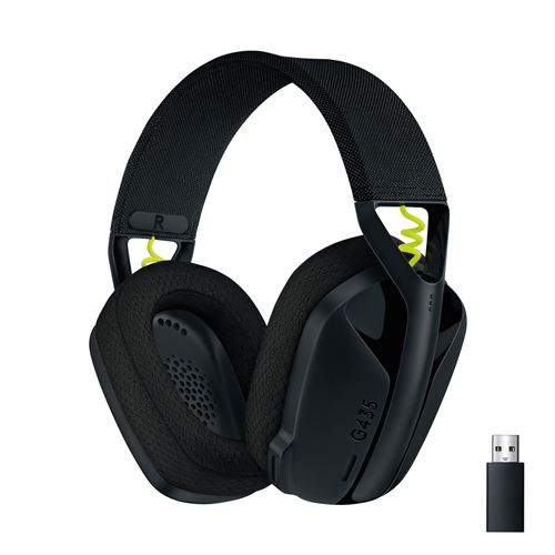 Casque Gaming sans fil Logitech G435 Lightspeed Bluetooth Noir État correct - Logitech reconditionné disponible sur Fnac