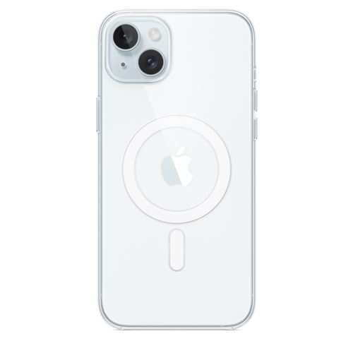 Apple Coque en silicone avec MagSafe pour iPhone 15 Plus Transparent État correct - Apple reconditionné disponible sur Fnac