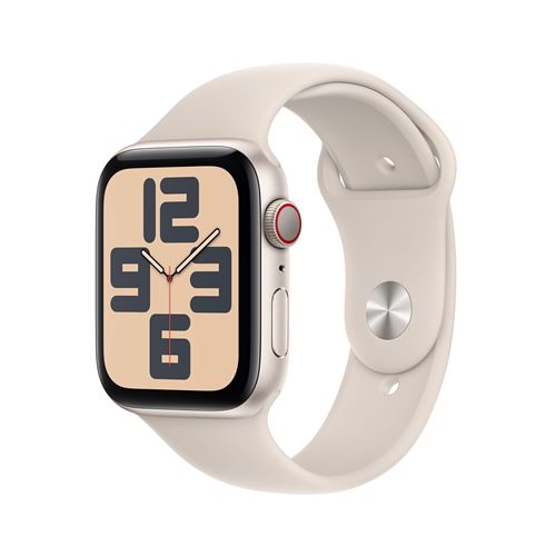 Acheter Apple Watch SE GPS + Cellular Boîtier en Aluminium Lumière Stellaire de 44 mm avec Bracelet Sport Lumière Stellaire M/L version 2023 État correct - 252,99 € Apple Watch SE GPS + Cellular Boîtier en Aluminium Lumière Stellaire de 44 mm avec Bracelet Sport Lumière Stellaire M/L version 2023 État correct - Apple reconditionné disponible sur Fnac