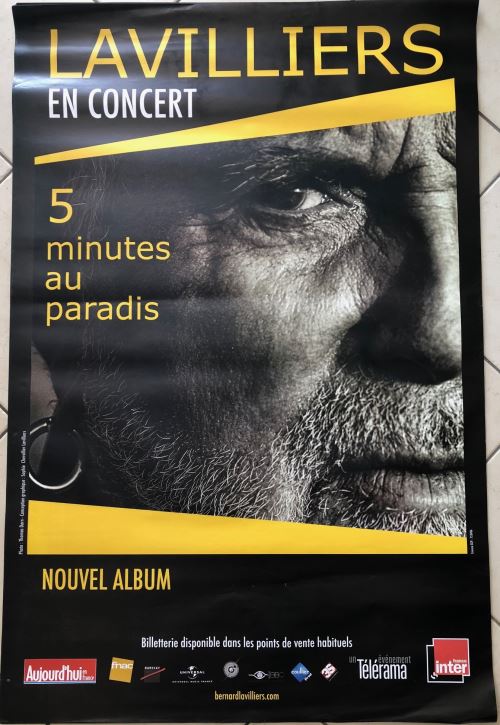 Acheter Bernard LAVILLIERS - 5 minutes au paradis - AFFICHE État correct - 14,99 € Bernard LAVILLIERS - 5 minutes au paradis - AFFICHE État correct - N/A reconditionné disponible sur Fnac